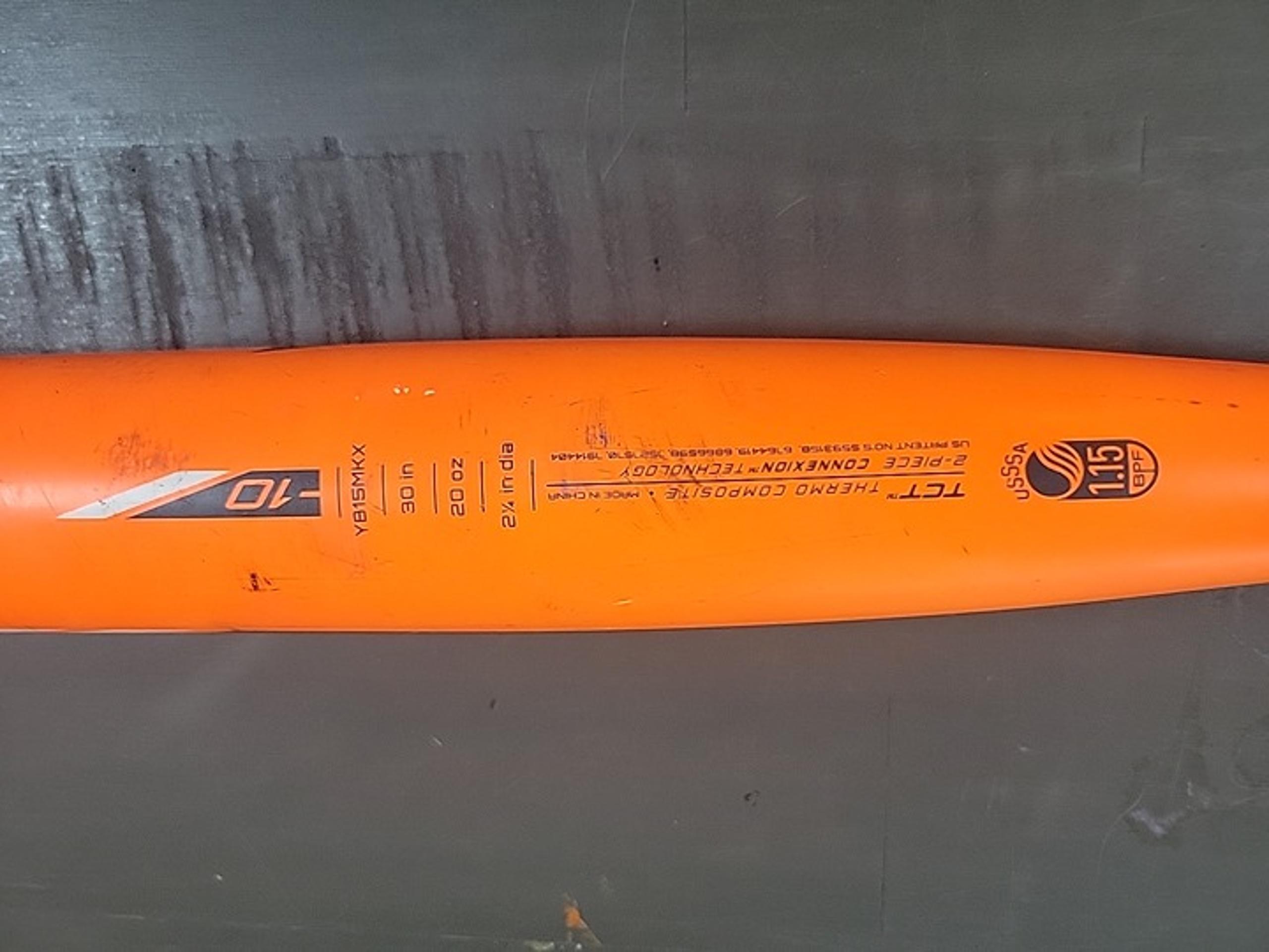 Easton Mako XL 30 Inch 20Oz Youth Orange Baseball Bat USSSA YB15MKX