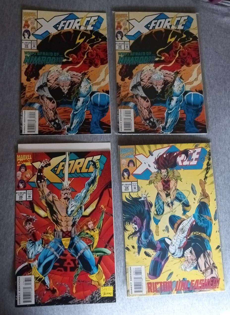 Comic Book Lot of. 4. X. Force. 35. 2x 36. 34. Neverrd hi gr