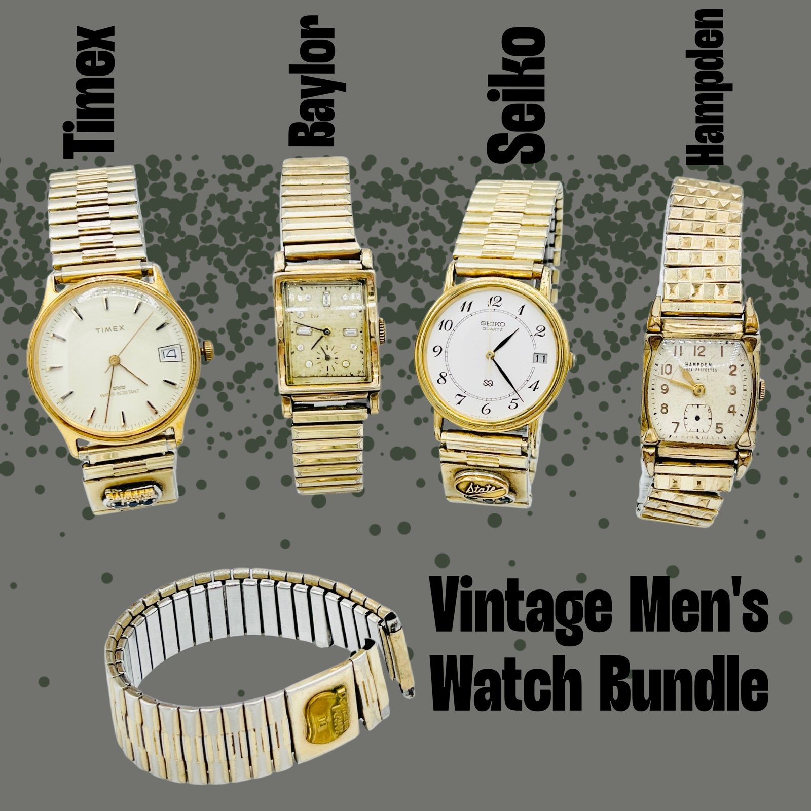 Vintage Men’s Name Brand Watch Bundle