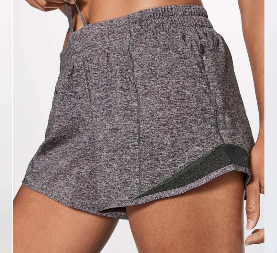 Lululemon Hotty Hot Short II Long 4 Heather Lux Multi Black