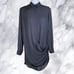Krisa Drape Button Front Mini - Black