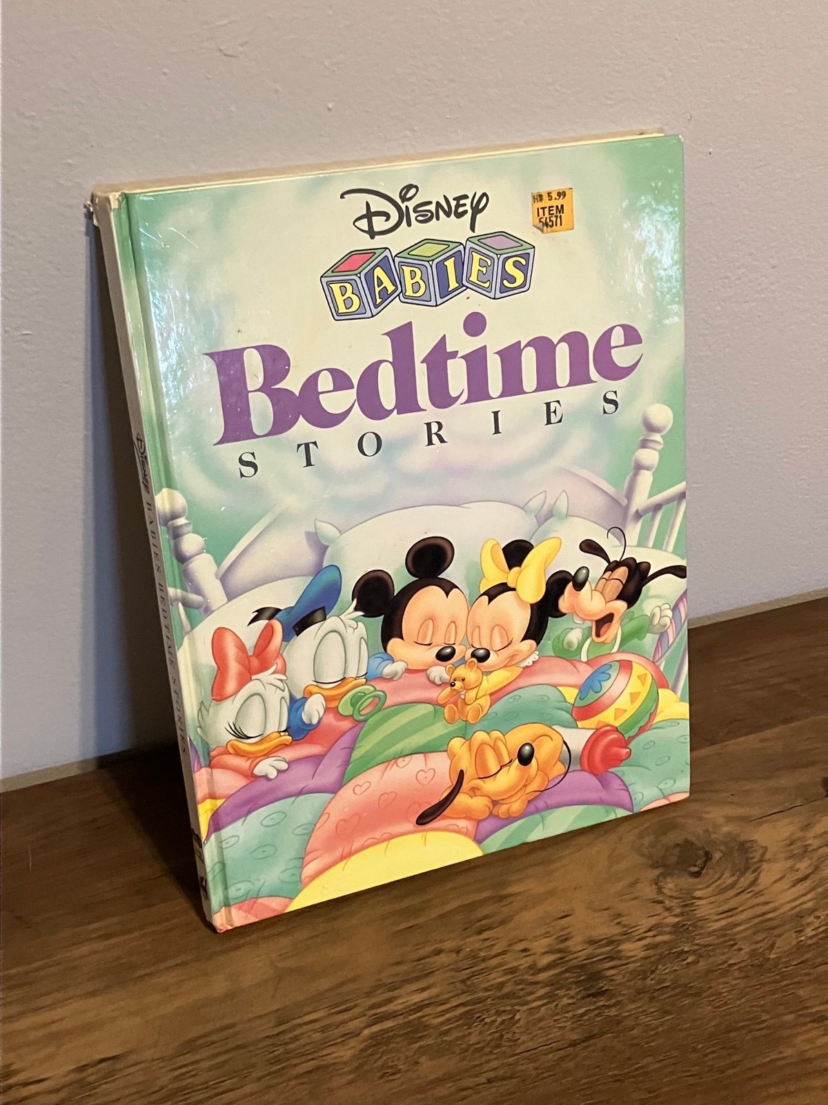 1990 Disney Babies Bedtime Stories Goodnight Book Mickey Minnie Baby
