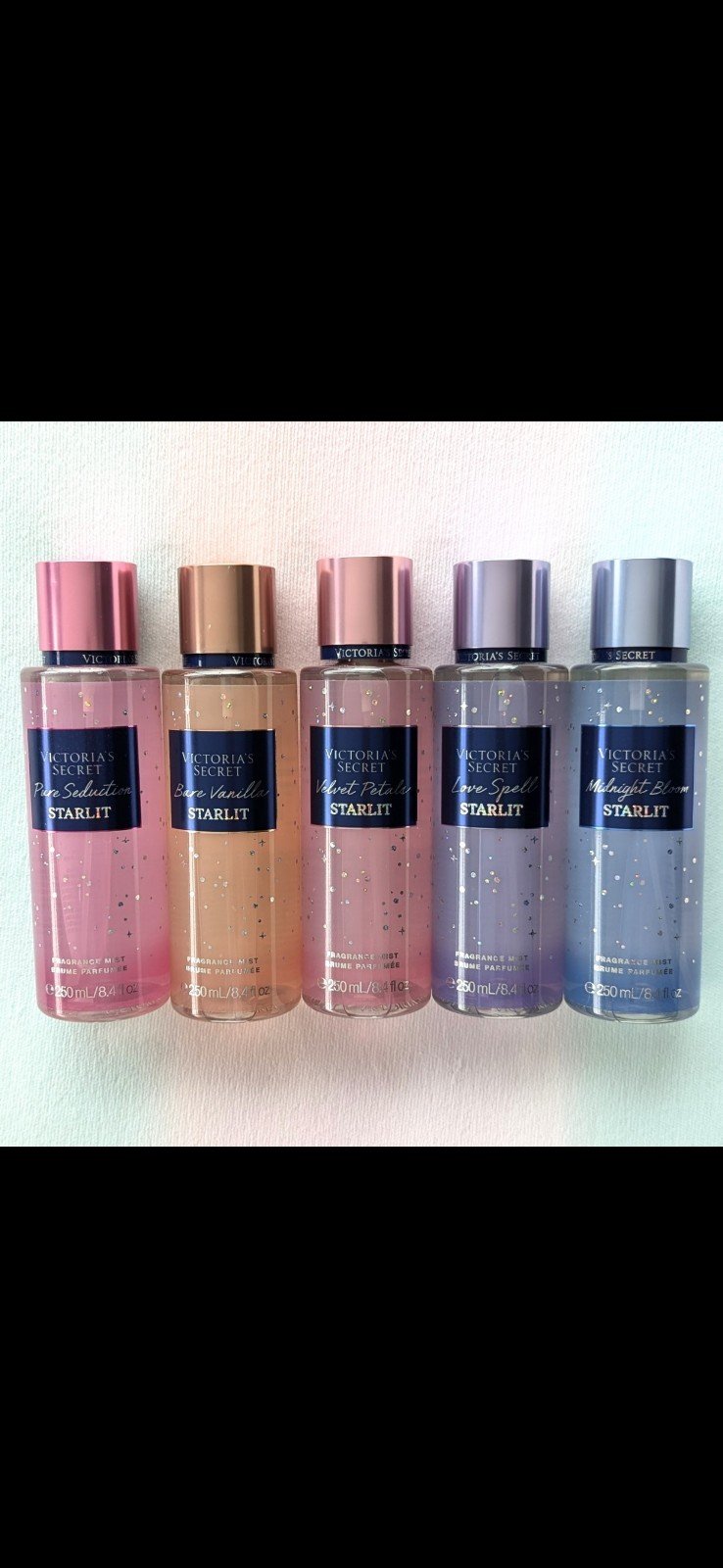 Victoria's Secret Starlit collection mists bundle 5 bottles: Midnight Bloom etc.