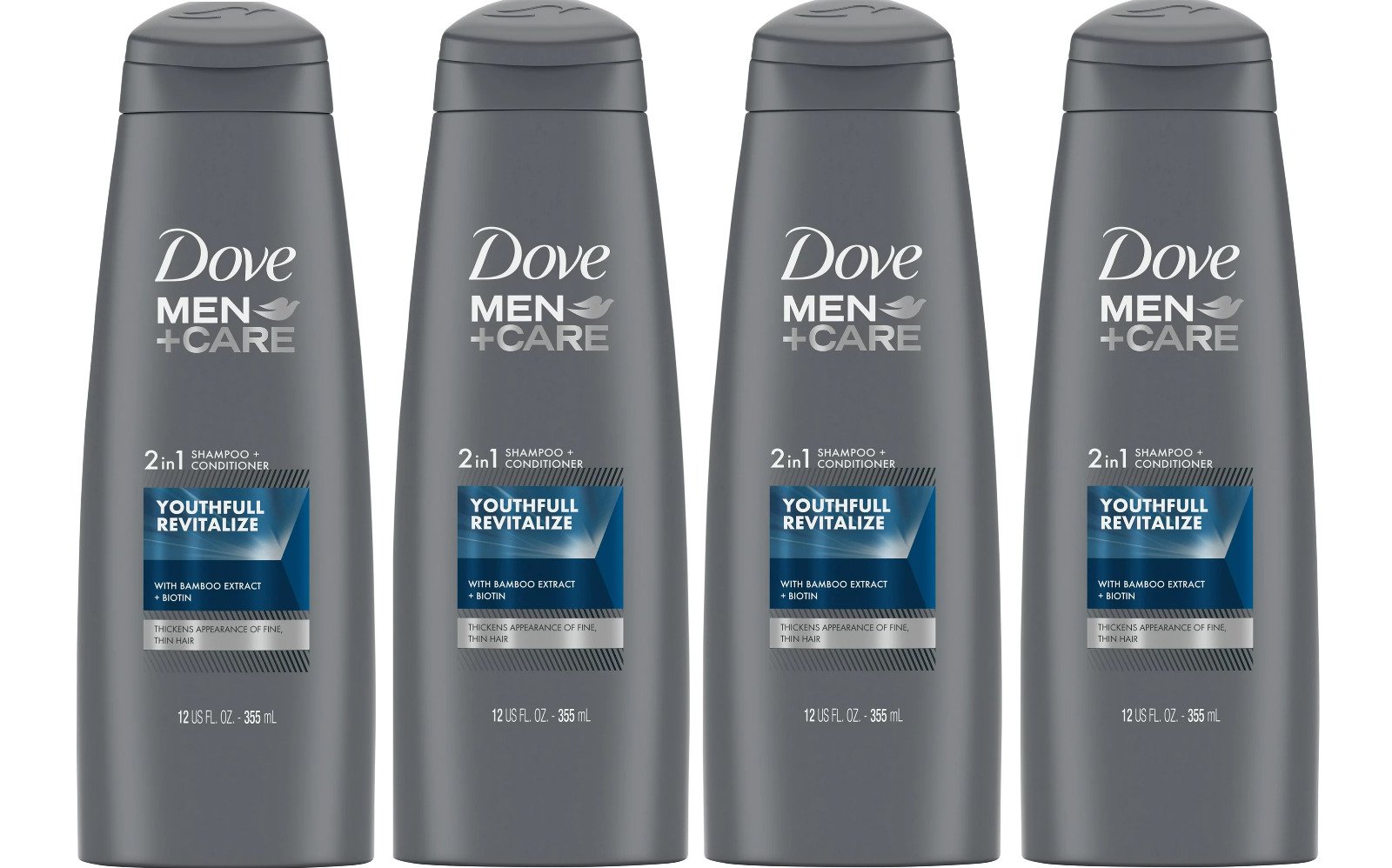Dove Men Sh 2 in 1 Youthfull Revital 12 Oz 4 Pack