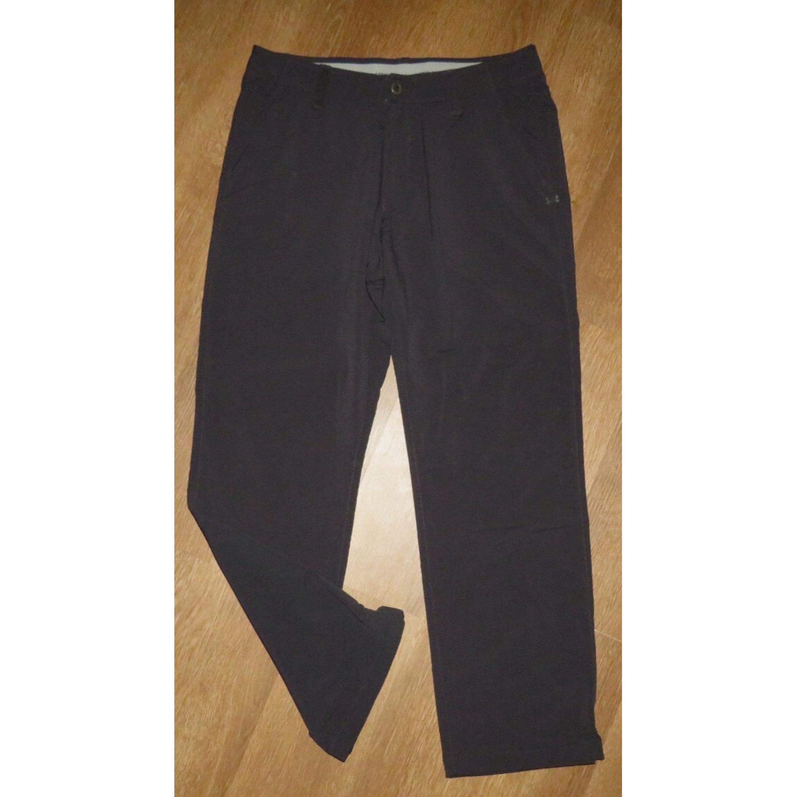 Men's Nylon Blend Stretch Black Straight Leg Golf Pants 34 X 30 - Under Armour