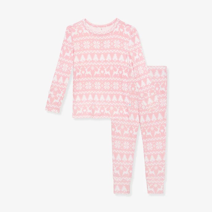 Posh Peanut Fair Isle pink Pajamas