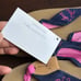 Eliza B. Leather Man Ltd Women's Flamingo Embroidered Navy and Pink Flip Flops 8