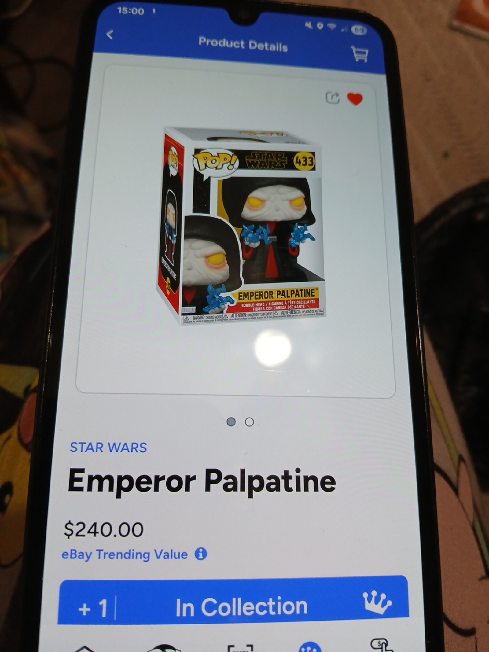 Funko POP! Star Wars The Rise of Skywalker REVITALIZED PALPATINE 433 Bobble-Head