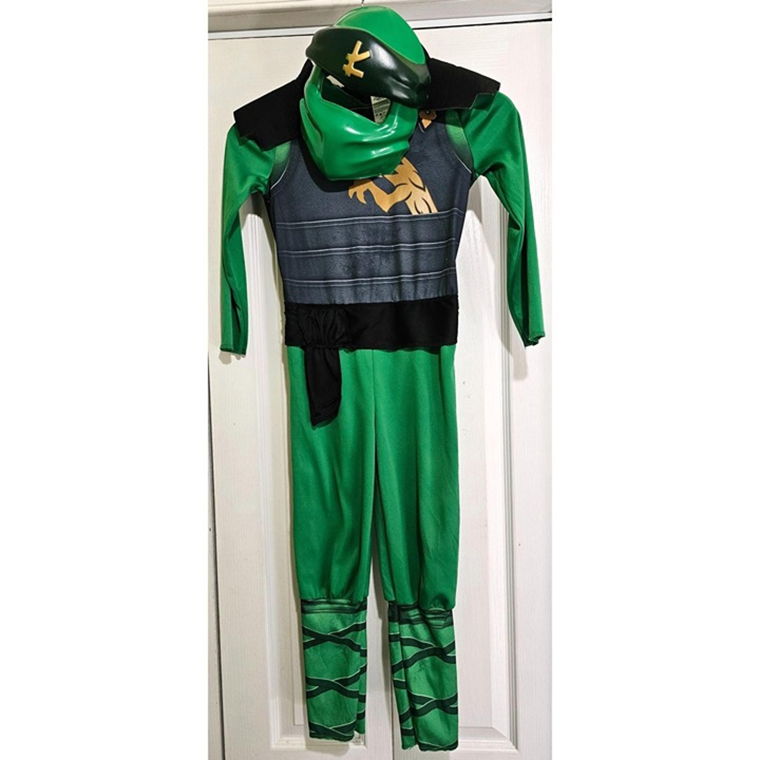 Lego Ninjago Lloyd Legacy Classic Costume Jumpsuit Mask Boys Green Ninja SM 4-6