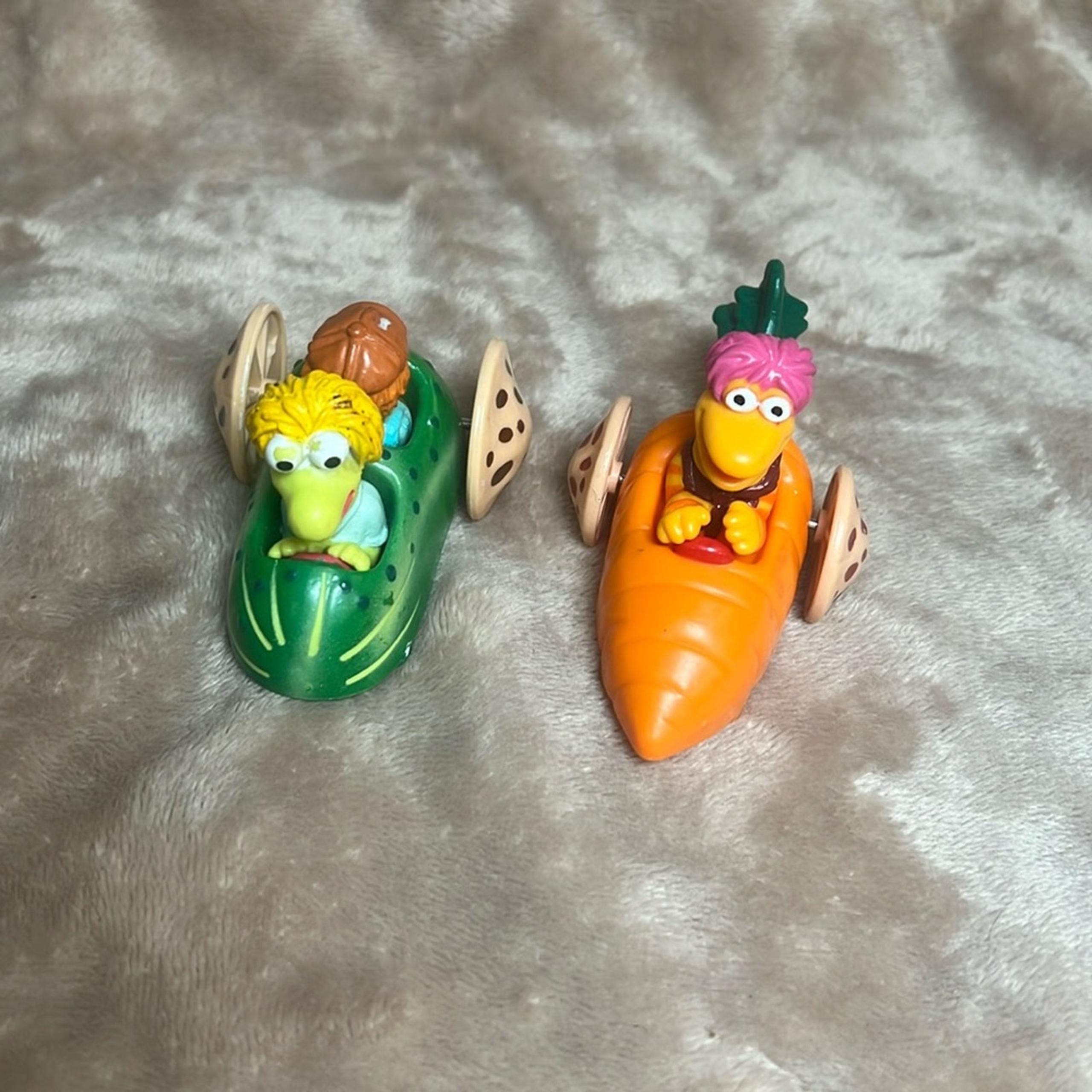 Vintage McDonald's Happy Meal Veggie Car Toys Fraggle Rock Boober Wembley Gobo
