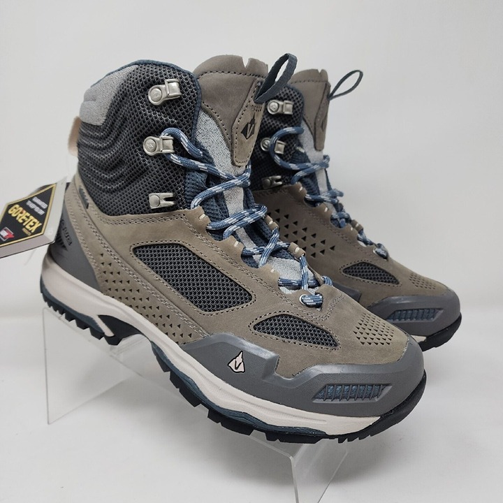 Vasque Goretex Hiking Boots Womens 9.5 Grey Breeze AT GTX Vibram Trail Shoes