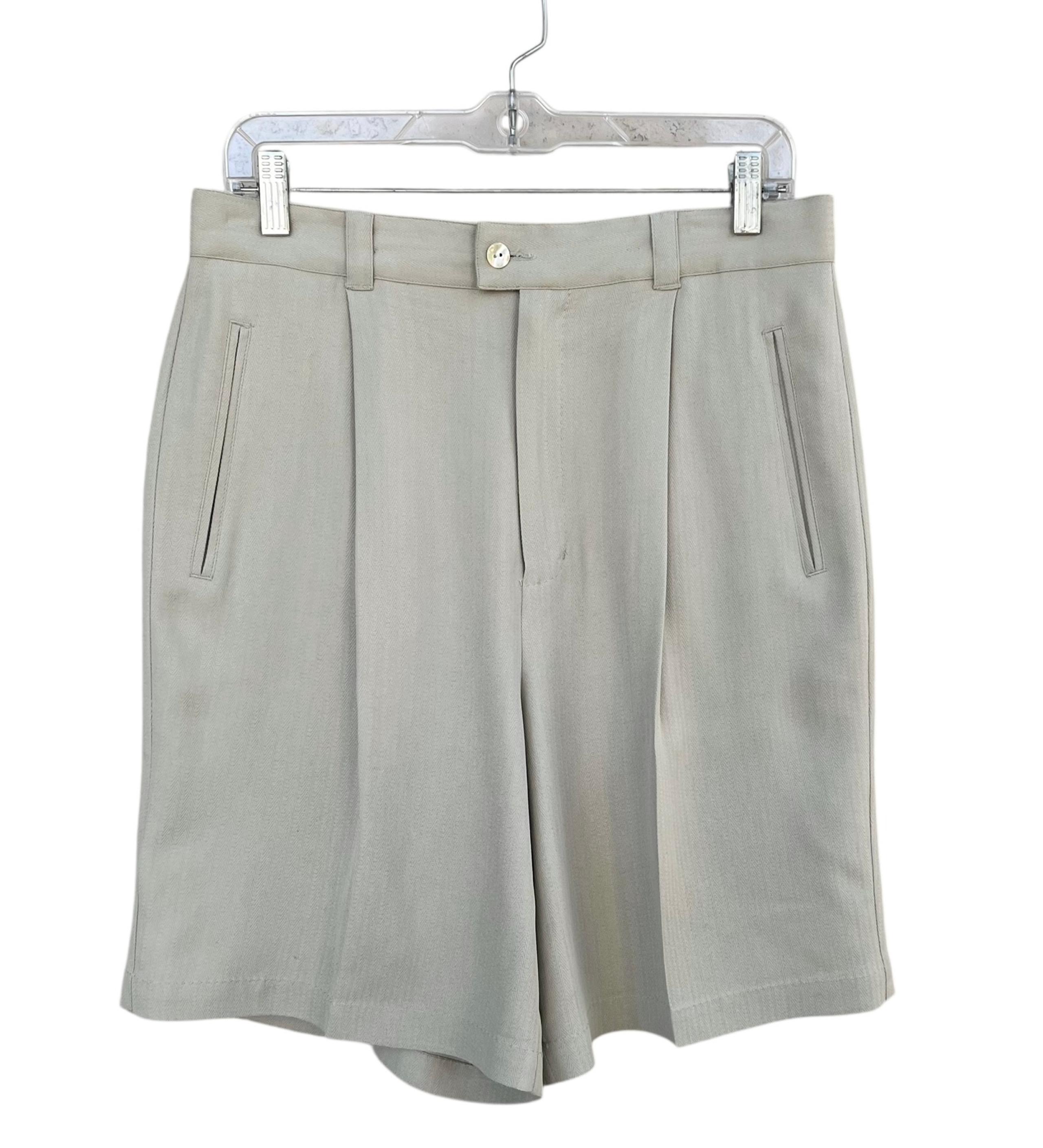 Tommy Bahama 100% Silk High Waist Bermuda Shorts