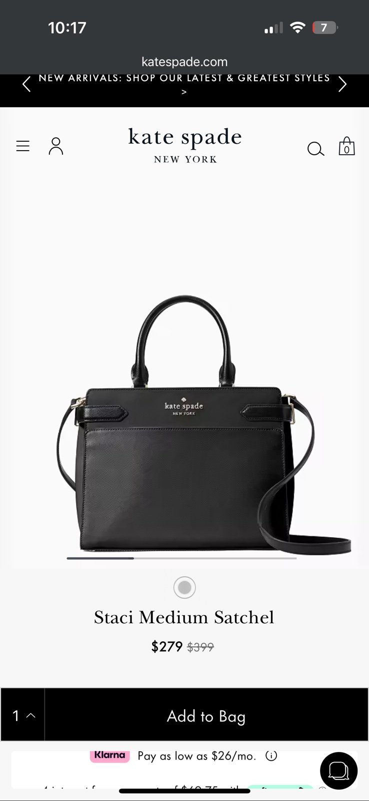 若者の大愛商品 Kate Spade black Satchel Purse スカート