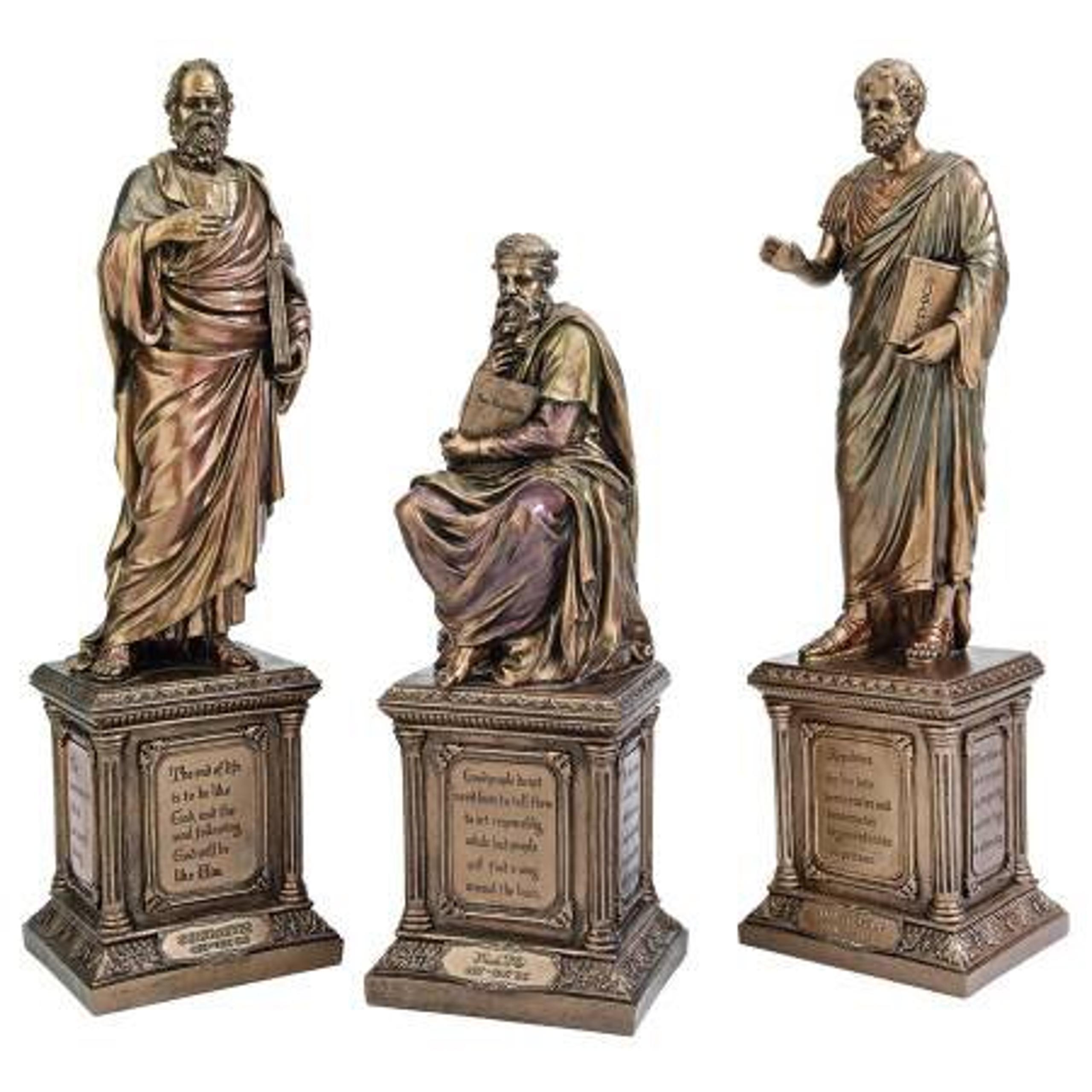 Bronze color Western Philosophy Statue