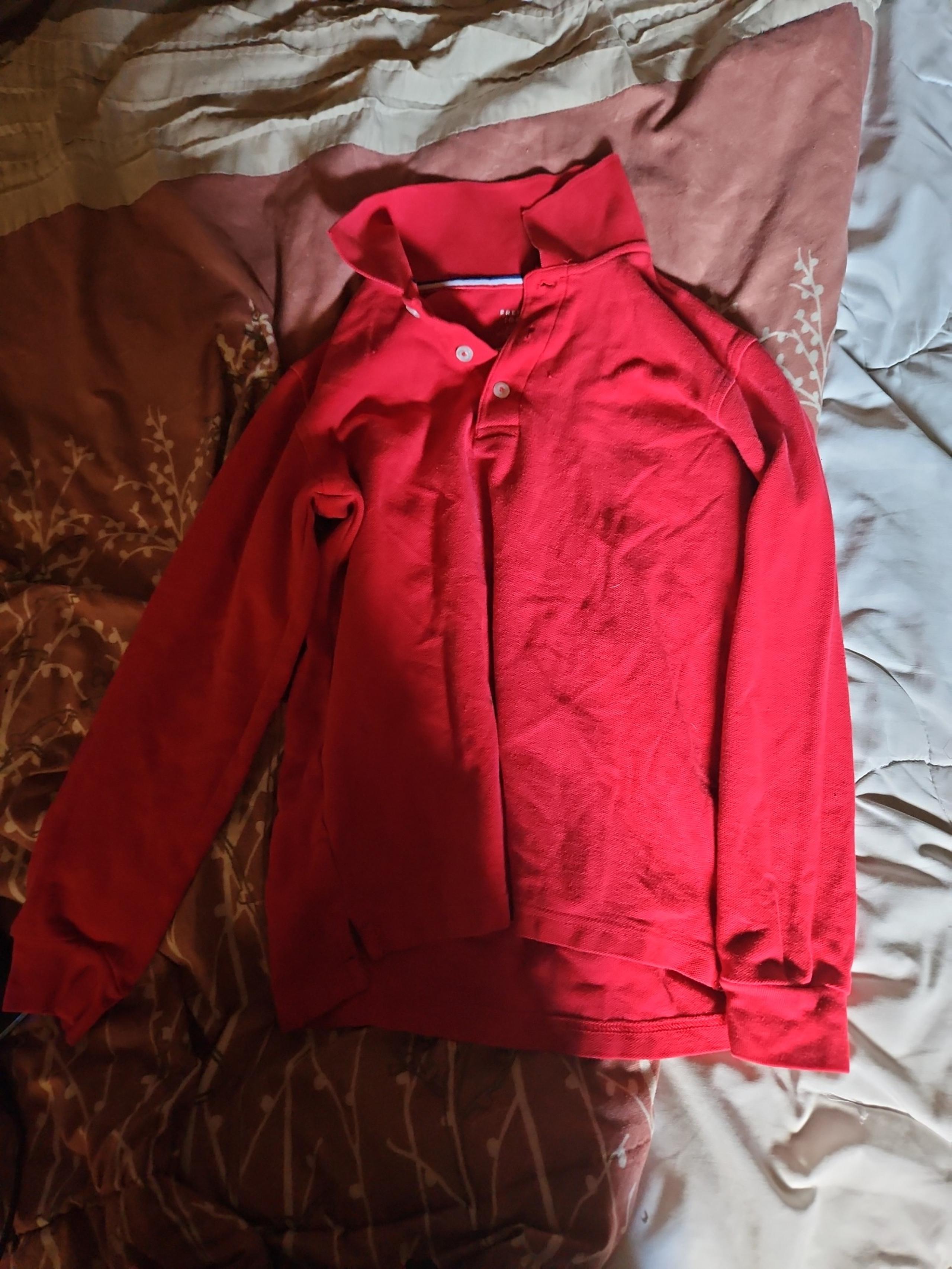Boys button up long sleeve shirt size 10/12