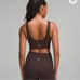 lululemon Align V-Neck Bra Light Support, A/B Cup Lava Cake LVCK brown size 8