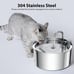 3.2L/108oz Automatic Stainless Steel Pet Fountain Water Dispenser, for Cat & Dog
