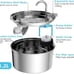 3.2L/108oz Automatic Stainless Steel Pet Fountain Water Dispenser, for Cat & Dog