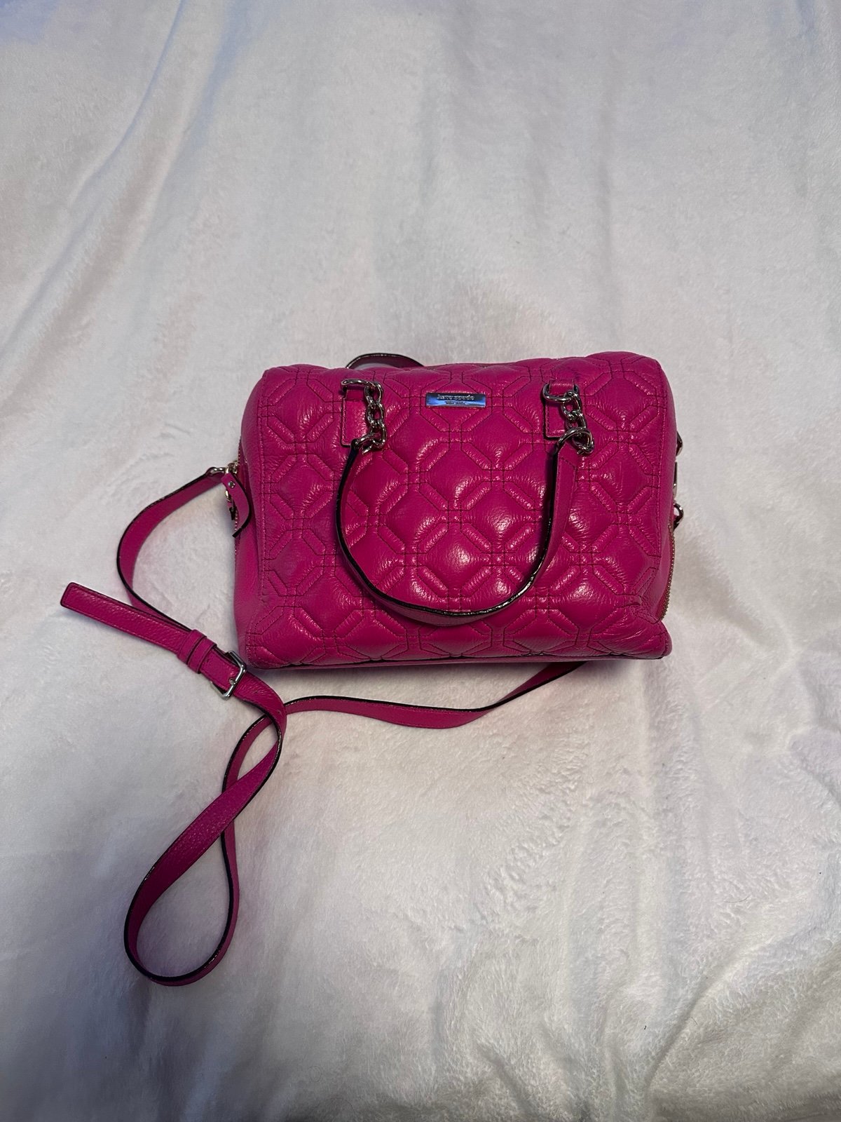 Kate Spade hot pink quilted purse