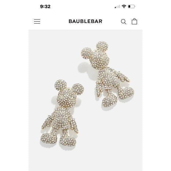 【Baublebar】★ピアス★Mickey & Friends Disney Drop Earrings Mickey Mouse Disney Drop Statement Earrings - Gold – Disney
