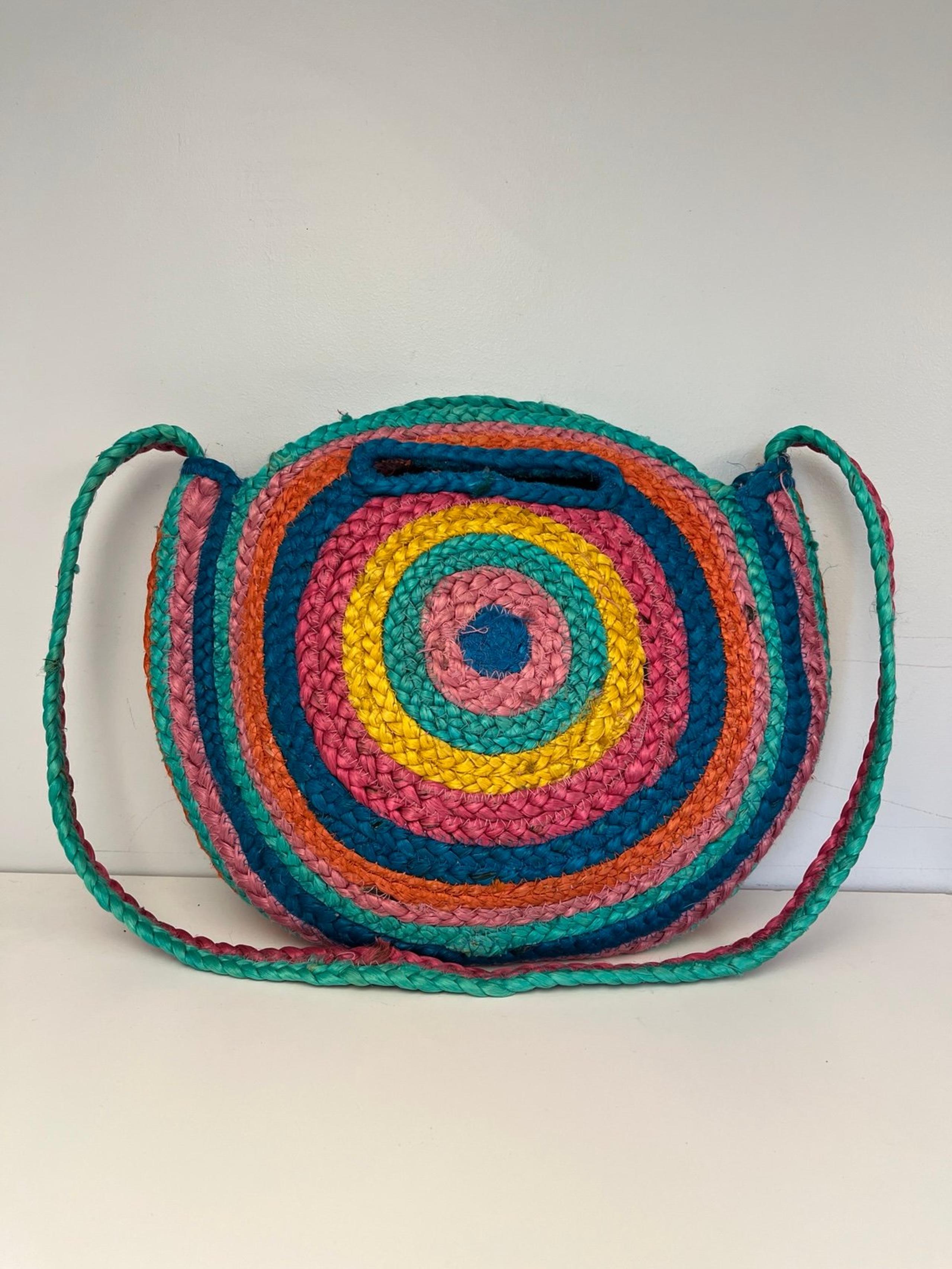 Colorful Woven Round Shoulder Bag by FOREVER 21