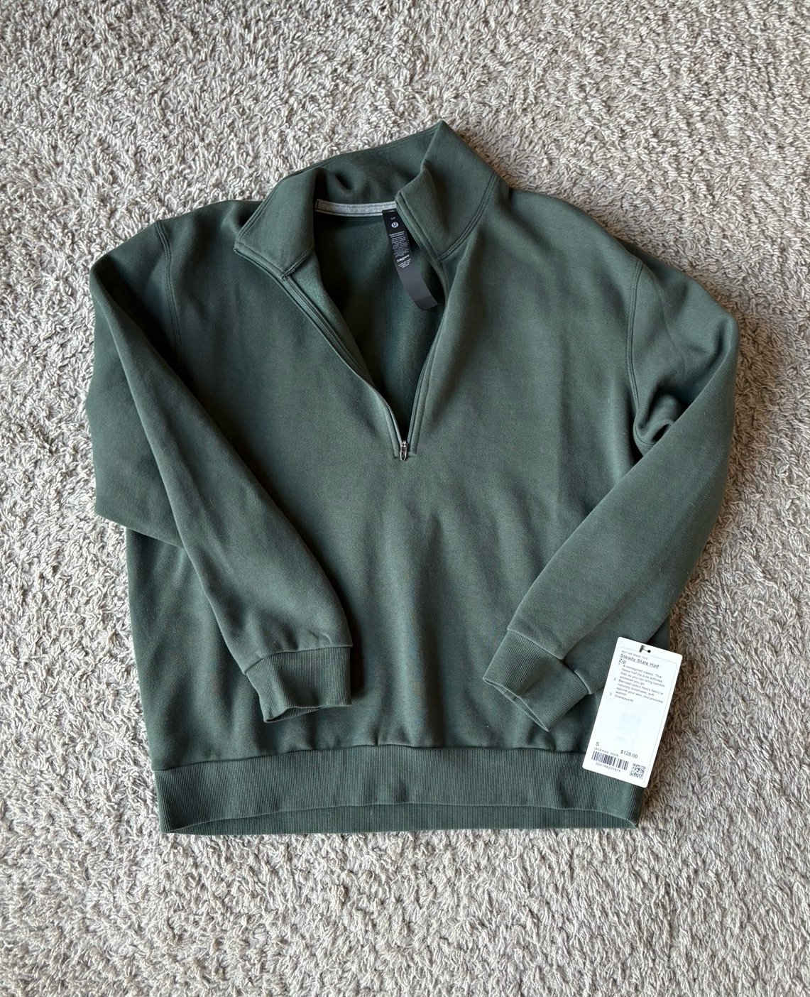 NWT Lululemon Steady State half zip small