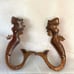 Cast Iron Mermaid Antique Bronze Accent Decorative Hooks. Set of 2.