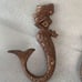 Cast Iron Mermaid Antique Bronze Accent Decorative Hooks. Set of 2.
