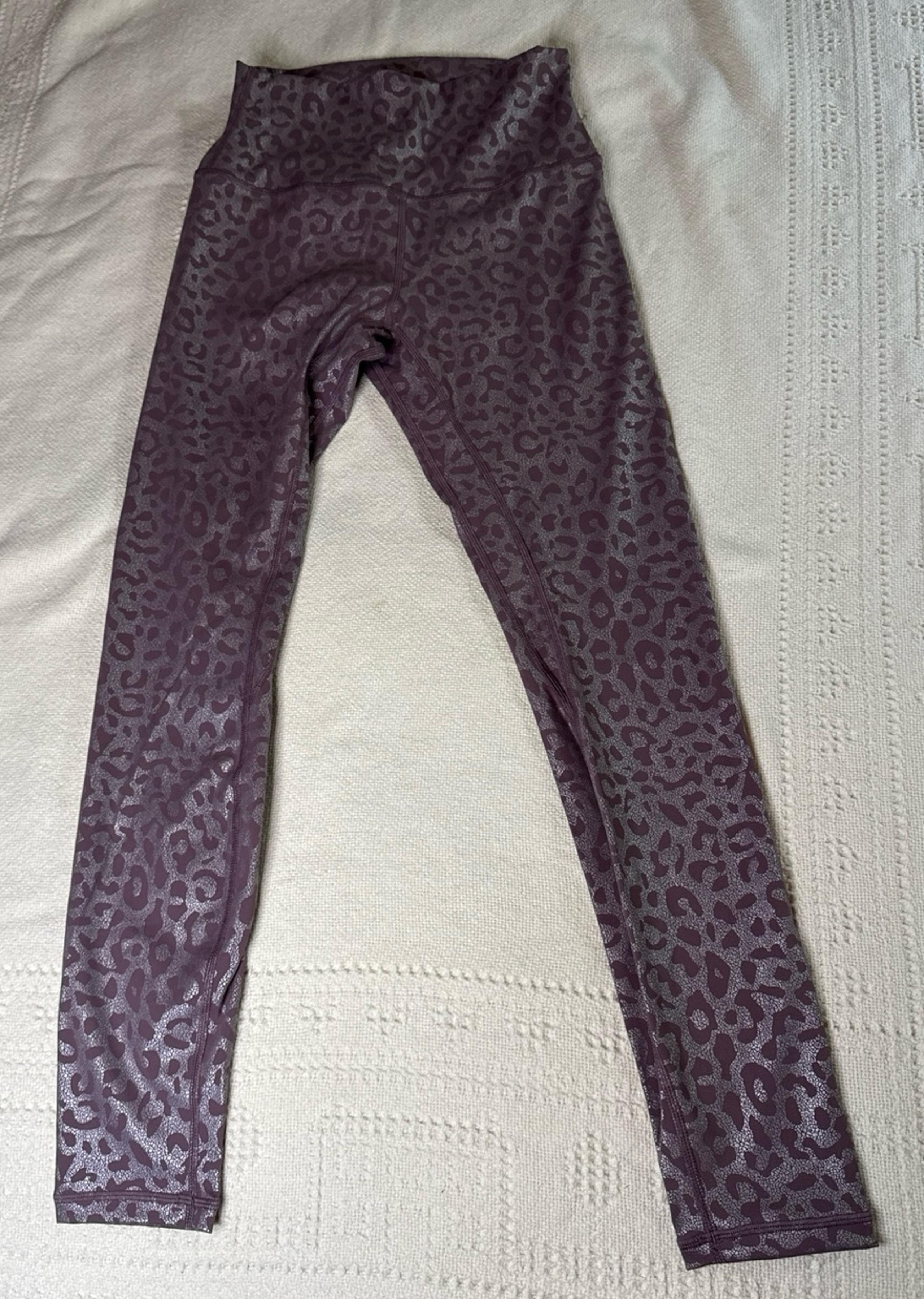 ZYIA Active Women's Supreme High Rise Lilac Leopard Print Leggings