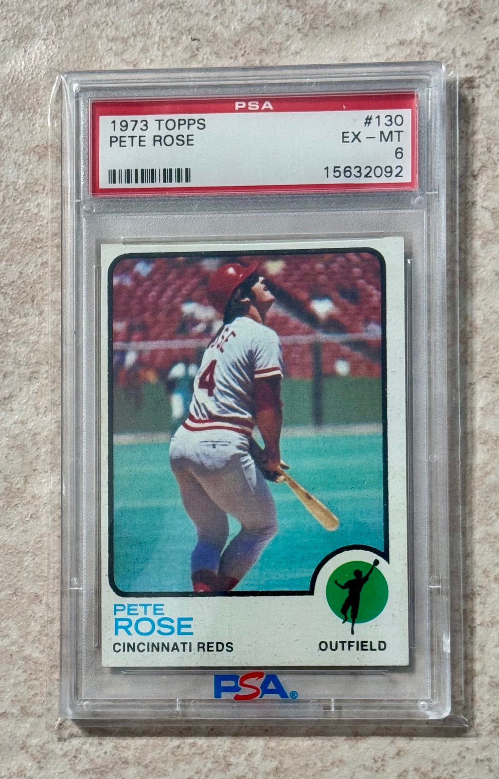 1973 TOPPS PETE ROSE PSA 6 #130 SUPER NICE GREAT COLOR SHARP