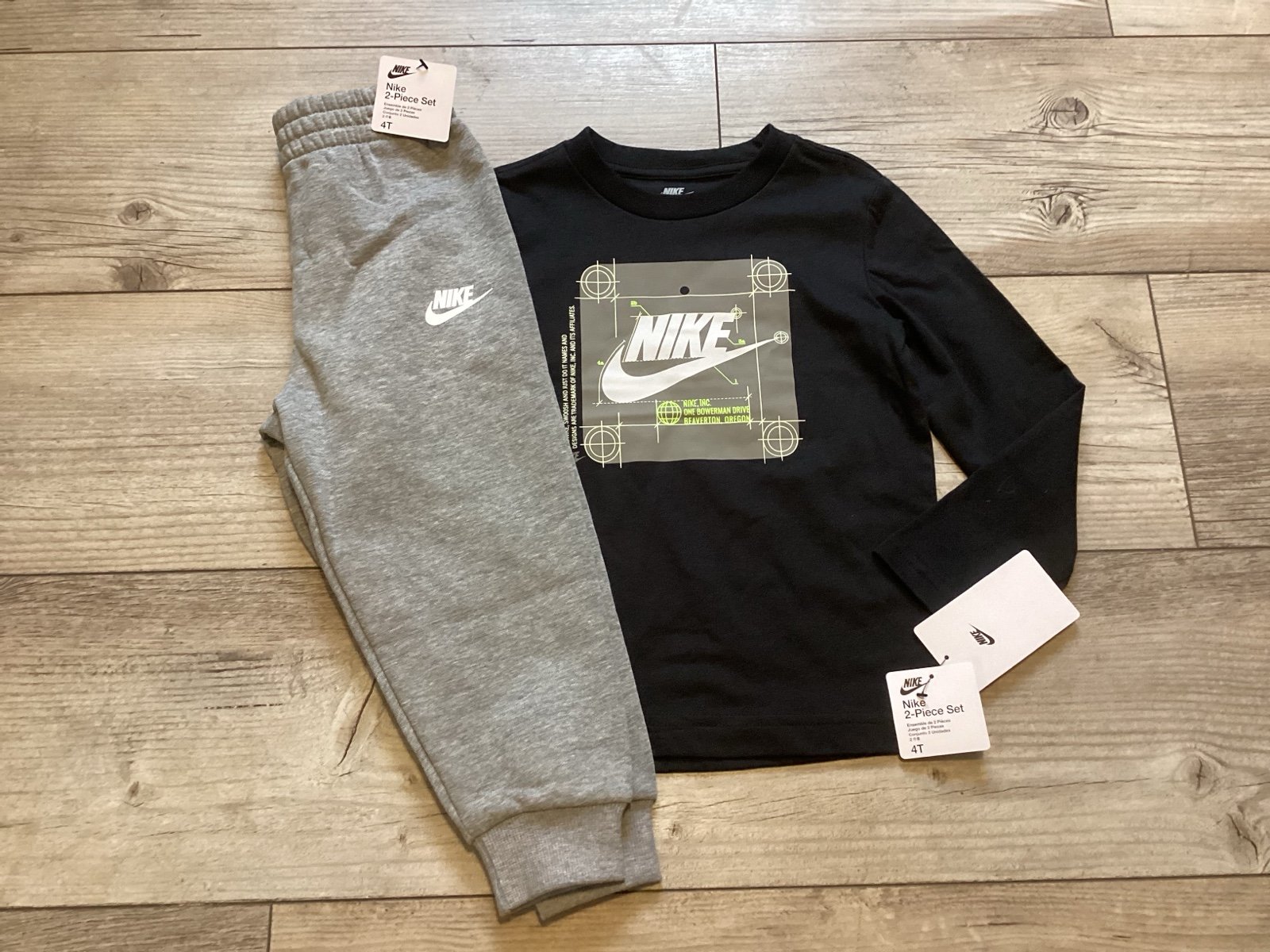 Nike toddler boys l/s tee & joggers set size 4T(NWT) ~PRICE FIRM, NO OFFERS~