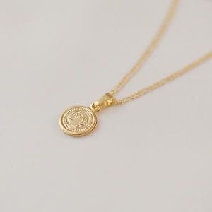 Petite Saint Benedict Necklace | 18k Gold Filled p6194