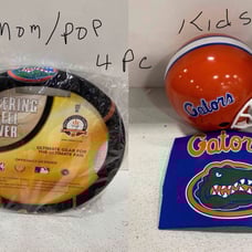 FLORIDA GATORS Youth 3 PIECE SET + Stering Wheel Cover