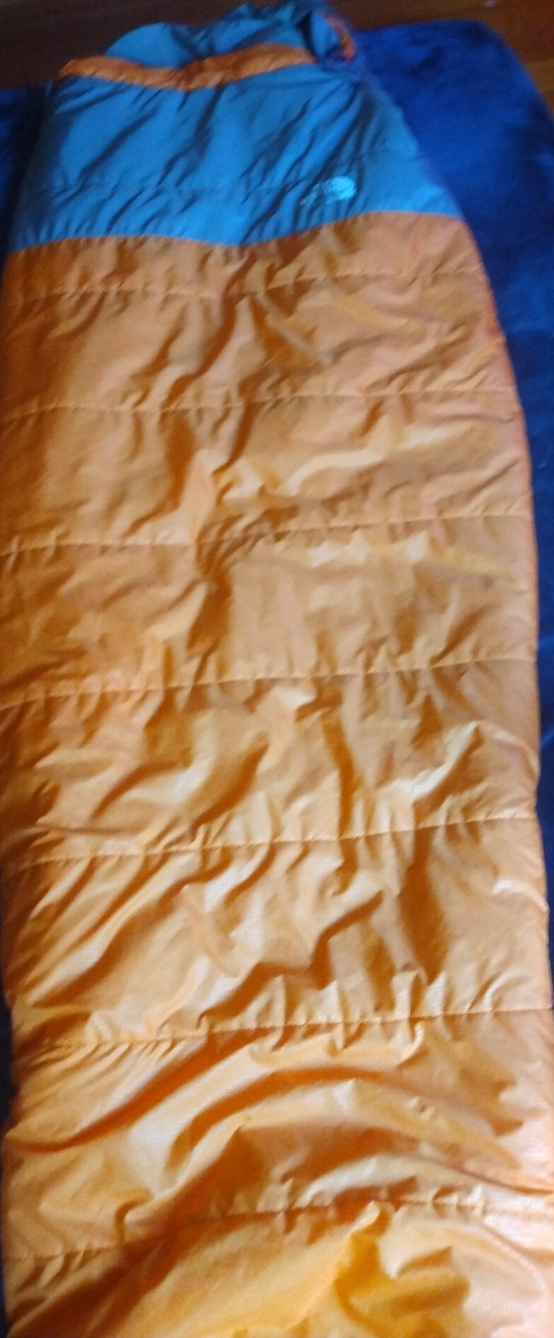 The North Face Aleutian 35 Orange/Grey Heatseeker large sleeping bag, mask, etc.