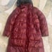 Marc New York Andrew Marc Down Jacket Puffer Burgundy Coat Fur Trim Hood sz S .