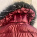 Marc New York Andrew Marc Down Jacket Puffer Burgundy Coat Fur Trim Hood sz S .