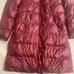 Marc New York Andrew Marc Down Jacket Puffer Burgundy Coat Fur Trim Hood sz S .