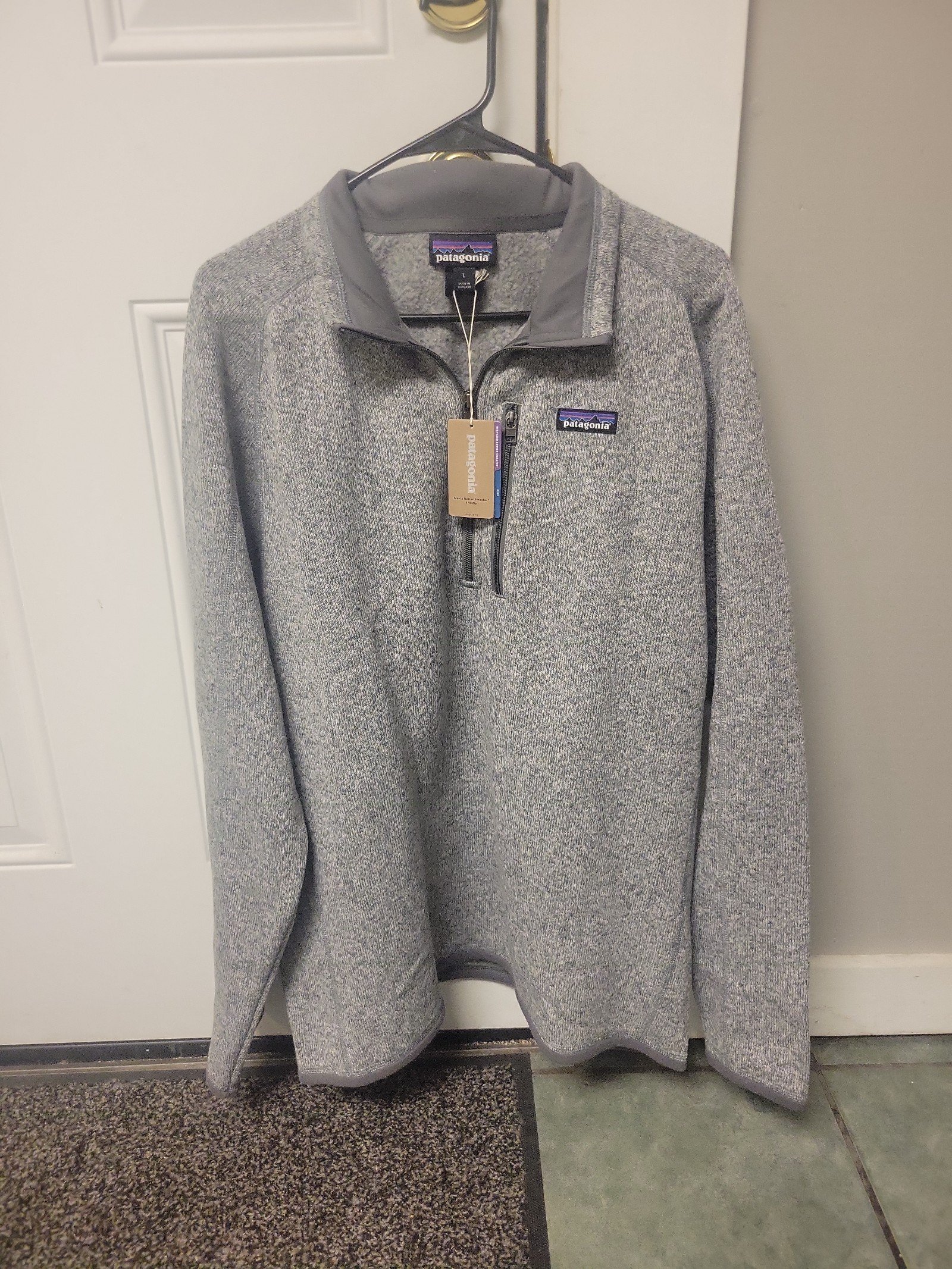 Patagonia Mens Better Sweater 1/4 Zip Sz Large Stonewash
