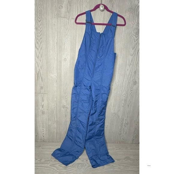 Vintage roffe skiwear blue snow pants coveralls overalls snow pants warm clothe
