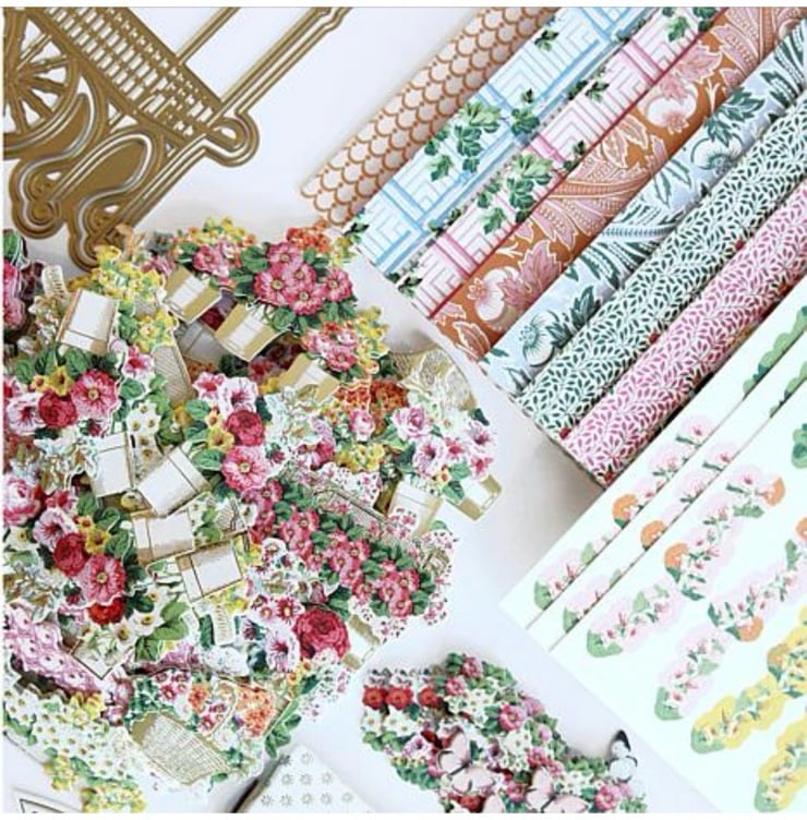 Anna Griffin® Flower Cart Easel Die Finishing School Craft Box - detail