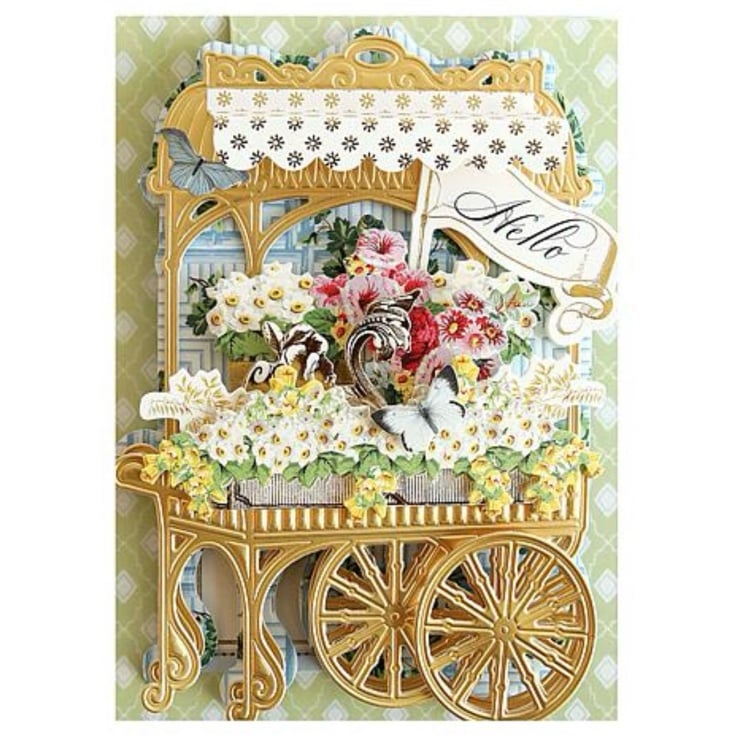 Anna Griffin® Flower Cart Easel Die Finishing School Craft Box - detail