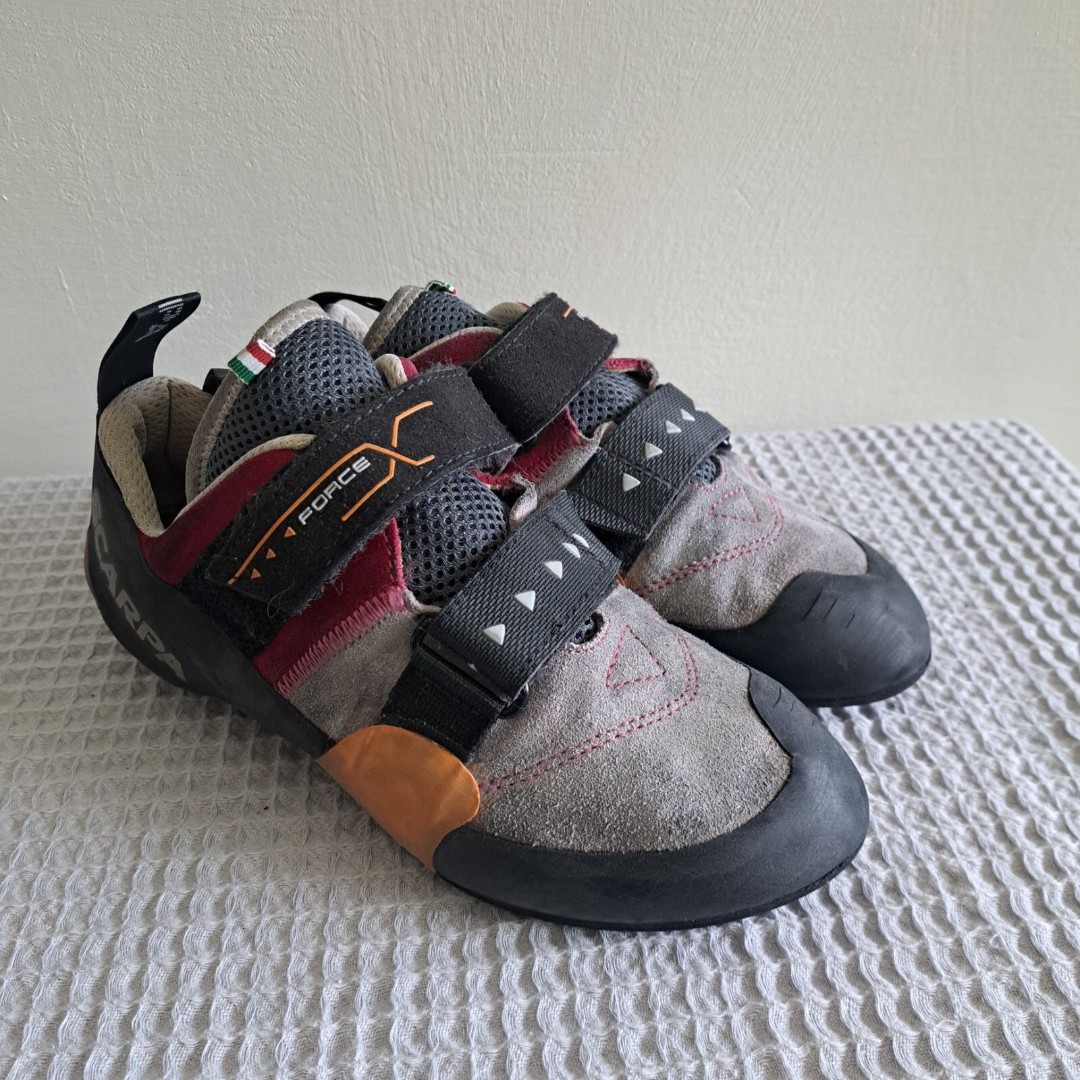 Scarpa Force X Climbing Shoes Womens US 7 1/3 7.33 EU 38.5 Gray