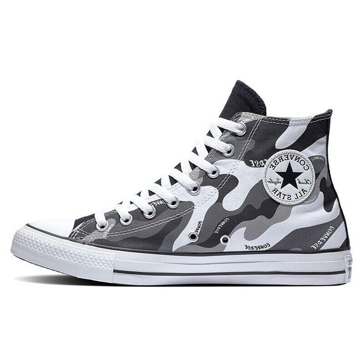 Converse Chuck Taylor All Star Hi Camo print canvas sneakers in black/gray