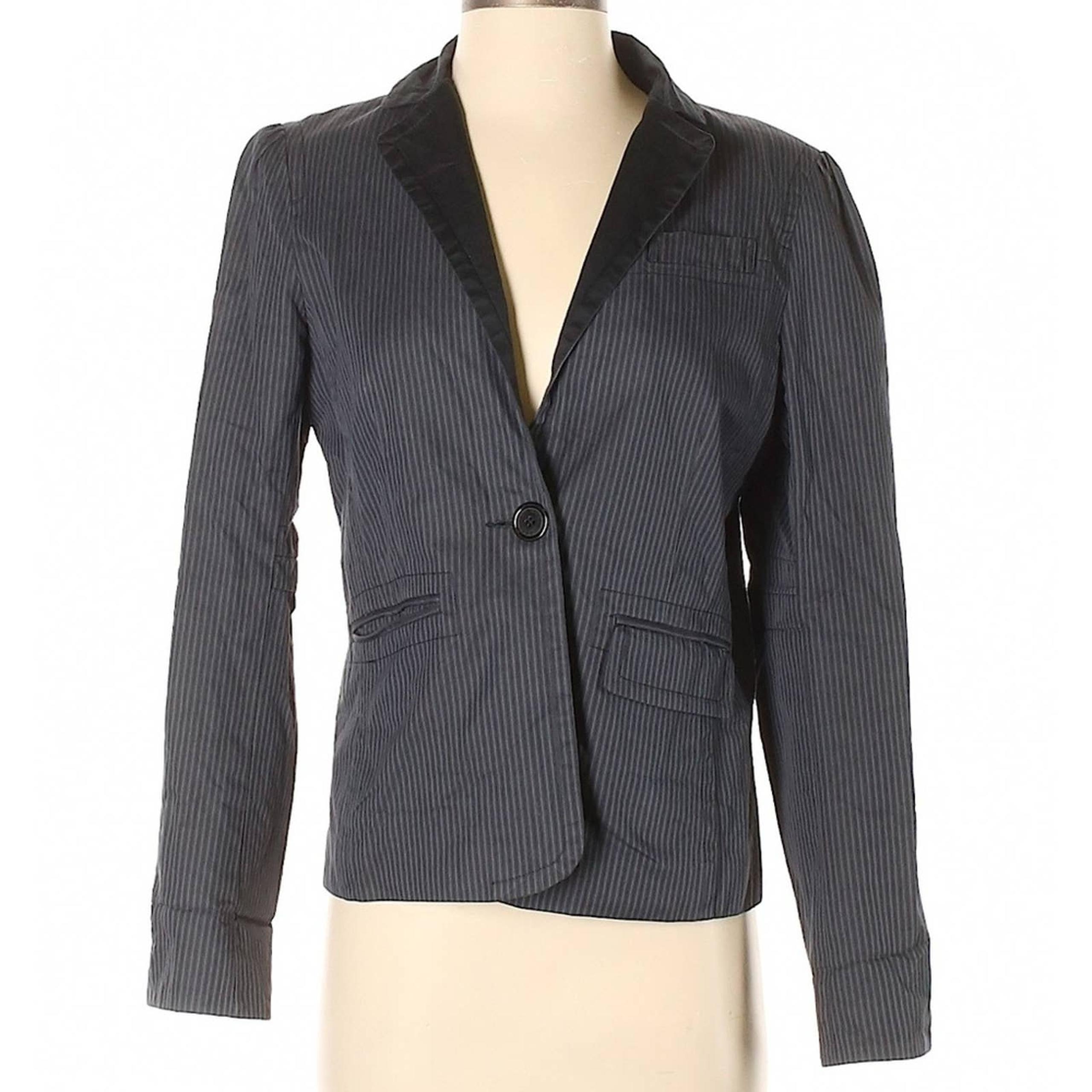 Marc by Marc Jacobs Chic Versatile Gray Striped Blazer Size 8
