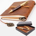 Premium Leatherbound Writing Journal Set: Real Authentic Antique Style & Handmad