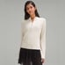 Lululemon Cotton-Blend Half Zip Sweater Women’s 6 Knit Pullover Cream Soft