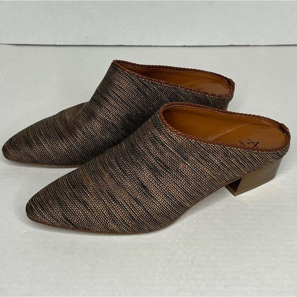 Aquatalia Fife Fabric & Metallic Mule Slides, 9