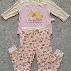 *Size S* Disney Winnie the Pooh PJ Pajama Sleepwear Set Pink - New! LAST ONE