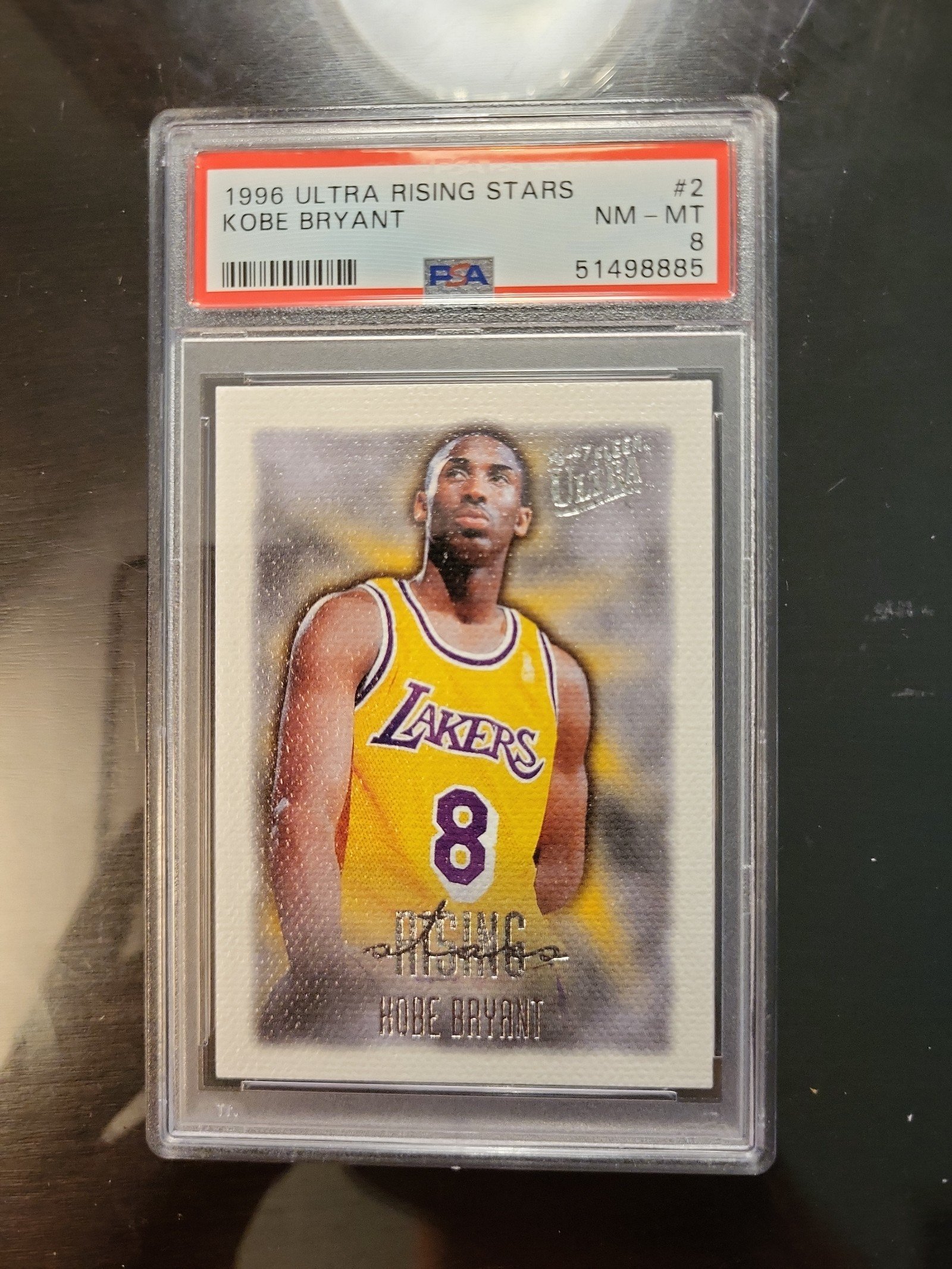 1996-97 Fleer Ultra Rising Stars Kobe Bryant Rookie PSA 8