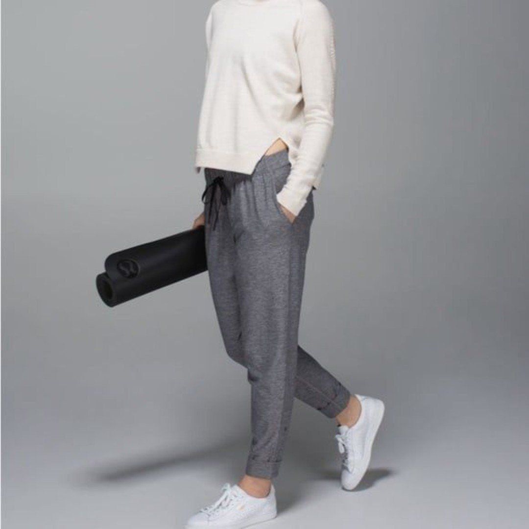 Jet Crop Joggers Heathered Slate *Luon